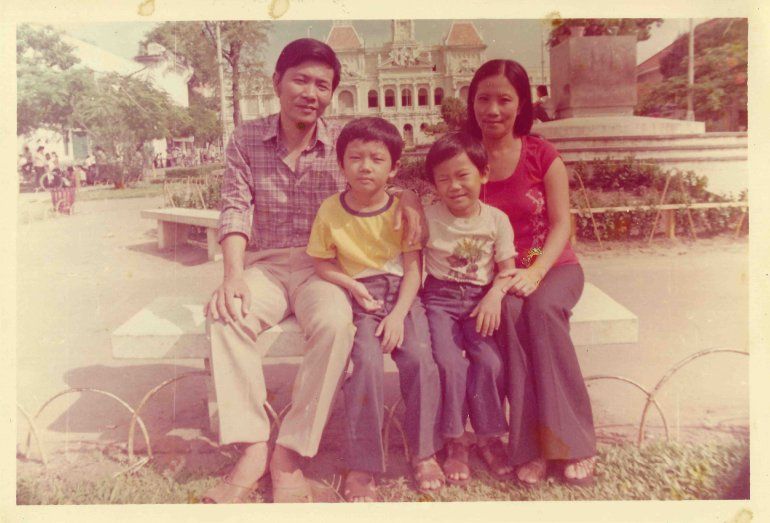An old photo of the Phan family.